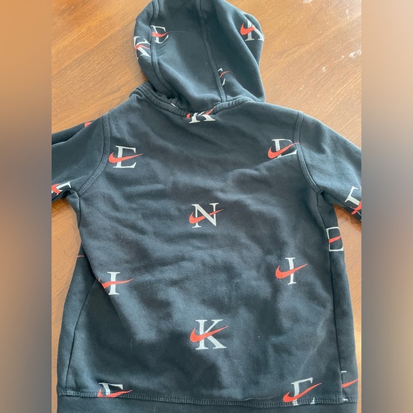 Nike logo with swoosh boys hoodie in black SZ M - Picture 5 of 5